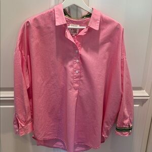 A SHIRT THING Pink Button-Up Shirt Sz M/L